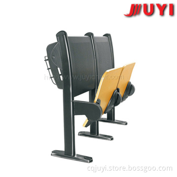 Black matel meeting chair with wooden seat student chair with armrest college student wooden student chair with armrest JY-U210